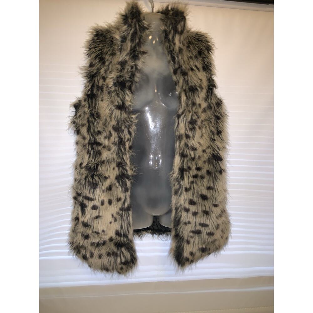Al­ice + Olivia Animal Print Faux Fur Vest Size Small - Picture 2 of 6